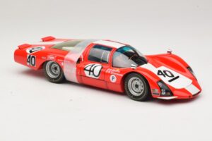 Porsche 906 LH Squadra Tartaruga #40 D. Spoerry / R. Steinemann 12 Hours of Sebring 1967 Minichamps 1:18 100676140 Metal — billede 6 af 8