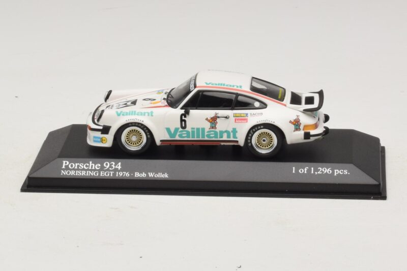 Porsche 911 934 Vaillant #6 B. Wollek Norisring EGT 1976 Minichamps 1:43 400766496 Metal