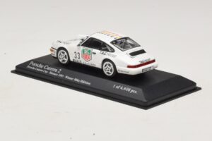 Porsche 911 964 Carrera 2 #33 M. Hakkinen Monaco Carrera Cup Winner 1993 Minichamps 1:43 430936033 Metal — billede 3 af 4