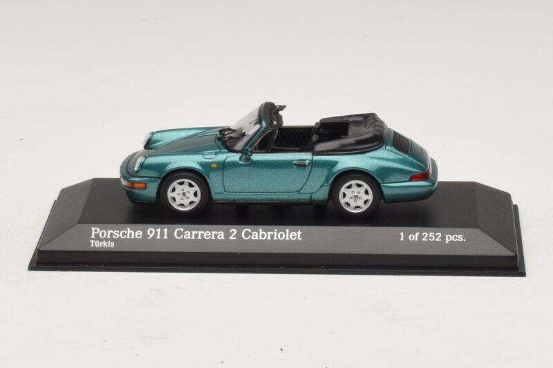 Porsche 911 964 Carrera 2 Cabriolet Turkis Minichamps 1:43 Porsche 911 964 Carrera 2 Cabriolet Turkis Minichamps 1:43 430067332 Metal