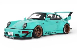 Porsche 911 964 RWB Kashiwa Blue GT Spirit 1:18 GT569 Resin — billede 2 af 2