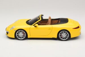 Porsche 911 991 Carrera S Cabriolet Gul Minichamps 1:18 100061031 Metal — billede 4 af 8