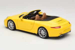 Porsche 911 991 Carrera S Cabriolet Gul Minichamps 1:18 100061031 Metal — billede 7 af 8