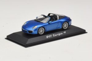 Porsche 911 991 Targa Blå Metallic Minichamps 1:43 WAP0200350E Metal — billede 2 af 4