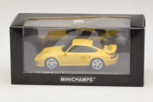 Porsche 911 993 Turbo S Gul Minichamps 1:43 430069270 Metal — billede 4 af 4