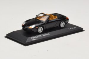 Porsche 911 996 Cabriolet Sort Metallic Minichamps 1:43 400061090 Metal — billede 2 af 4