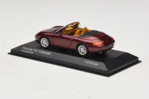 Porsche 911 996 Cabriolet Rød Metallic Minichamps 1:43 400061092 Metal — billede 3 af 4