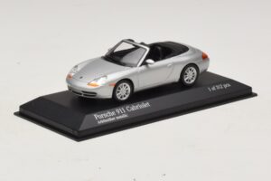 Porsche 911 996 Cabriolet Sølv Metallic Minichamps 1:43 400061091 Metal — billede 2 af 4