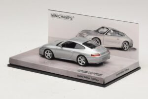 Porsche 911 996 Carrera 40-Års Jubilæum Sølv Minichamps 1:43 436061070 Metal — billede 3 af 5