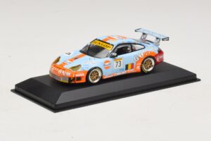 Porsche 911 996 GT3 RSR Gulf #73 Lefort / Lambert 1000km Spa 2005 Minichamps 1:43 400056473-P1 Metal — billede 2 af 4