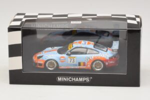 Porsche 911 996 GT3 RSR Gulf #73 Lefort / Lambert 1000km Spa 2005 Minichamps 1:43 400056473-P1 Metal — billede 4 af 4