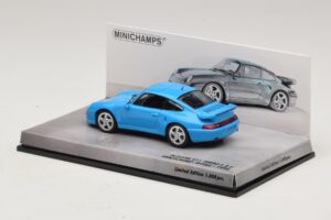 Porsche 911 996 Turbo S 3.6 Jubilæumsudgave Blå Minichamps 1:43 436069270 Metal — billede 3 af 5