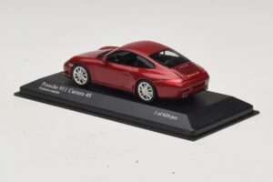 Porsche 911 997 Carrera 4S Red Metallic Minichamps 1:43 400066422 Metal — billede 3 af 4