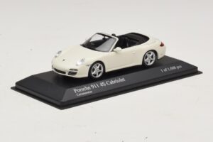Porsche 911 997 Carrera 4S Cabriolet Hvid Minichamps 1:43 400066431 Metal — billede 2 af 4