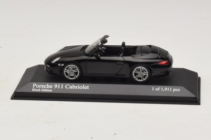 Porsche 911 997 Carrera Cabriolet Black Edition Minichamps 1:43 400066434 Metal