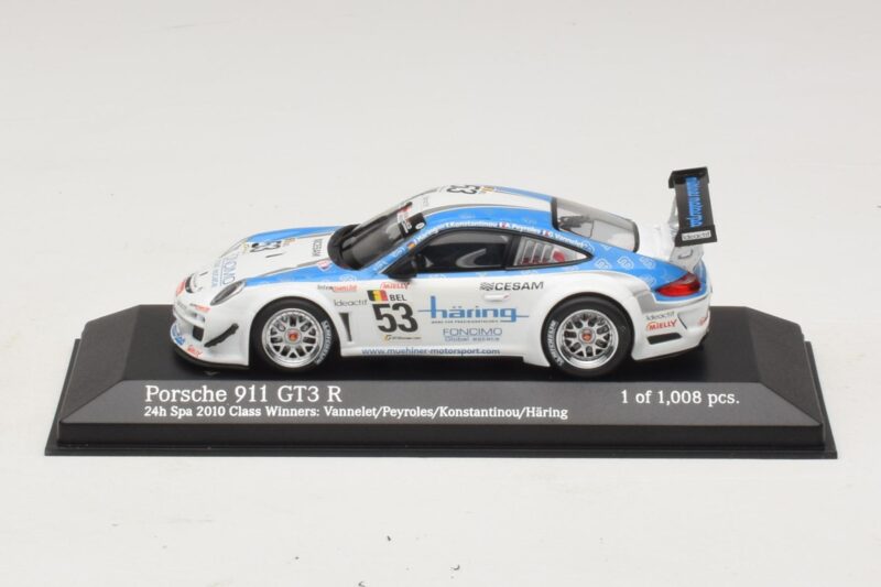 Porsche 911 997 GT3 R #53 Vannelet / Pyroles Class Winners 24 Hours of Spa 2010 Minichamps 1:43 400108953 Metal
