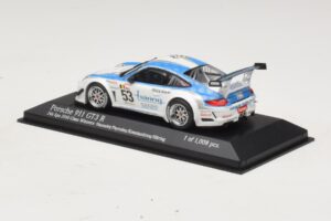 Porsche 911 997 GT3 R #53 Vannelet / Pyroles Class Winners 24 Hours of Spa 2010 Minichamps 1:43 400108953 Metal — billede 3 af 4