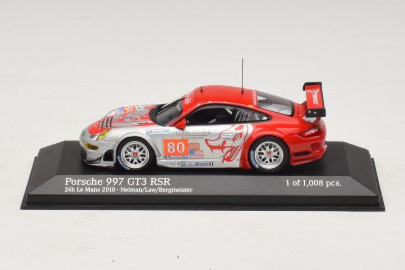 Porsche 911 997 GT3 RSR GT2 #80 S. Neiman / D. Law 24 Hours of Le Mans 2010 Minichamps 1:43 410106980 Metal