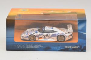Porsche 911 GT1 #25 B. Wollek / T. Boutsen / H-J. Stuck 24 Hours of Le Mans 1996 Minichamps 1:43 403966625 Metal — billede 5 af 5