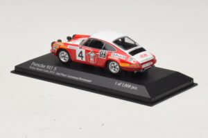 Porsche 911 S #4 G. Larrousse / J-C. Perramond 2nd Place Rally Monte Carlo 1972 Minichamps 1:43 400726804 Metal — billede 3 af 4
