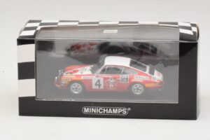 Porsche 911 S #4 G. Larrousse / J-C. Perramond 2nd Place Rally Monte Carlo 1972 Minichamps 1:43 400726804 Metal — billede 4 af 4