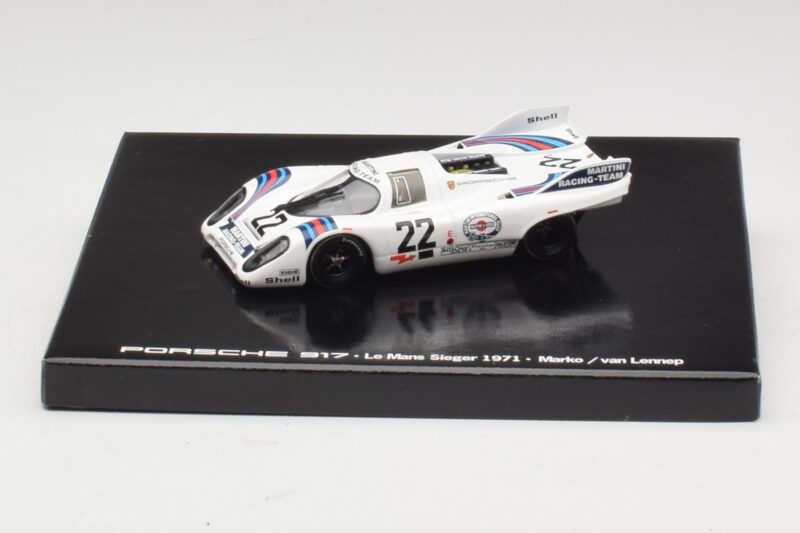 Porsche 917K #22 H. Marko / G. van Lennep Martini Racing 24 Hours of Le Mans Vinder 1971 Kassette Udgave Minichamps 1:43 WAP0