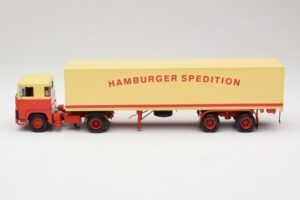 Scania LB111S Koffersattelzug Hamburger Spedition Minichamps 1:43 499123880 Metal — billede 3 af 6