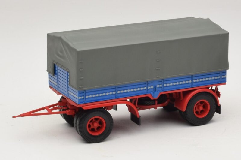 Lastbilstrailer Blå Rød Minichamps 1:43 439159092 Metal