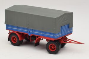Lastbilstrailer Blå Rød Minichamps 1:43 439159092 Metal — billede 4 af 6