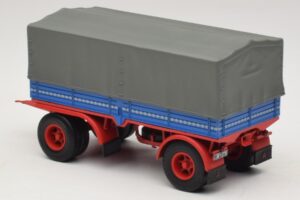 Lastbilstrailer Blå Rød Minichamps 1:43 439159092 Metal — billede 5 af 6