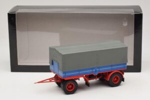 Lastbilstrailer Blå Rød Minichamps 1:43 439159092 Metal — billede 6 af 6