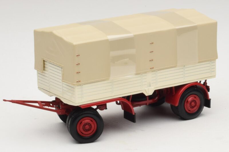 Lastbilstrailer Presenning Hvid Rød Minichamps 1:43 439159096 Metal