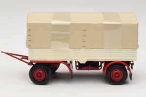 Lastbilstrailer Presenning Hvid Rød Minichamps 1:43 439159096 Metal — billede 3 af 6