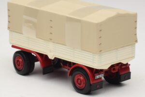 Lastbilstrailer Presenning Hvid Rød Minichamps 1:43 439159096 Metal — billede 5 af 6