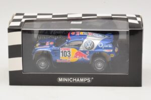 Volkswagen Race Touareg #103 B. Saby / R. Perin Winner Rally Por Las Pampas 2005 Erstatningsæske Minichamps 1:43 436055303-R1 — billede 4 af 4