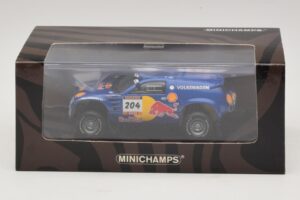 Volkswagen Race Touareg Red Bull #204 J. Kleinschmidt / F. Pons Dakar Rally 2005 Minichamps 1:43 436045304 Metal — billede 5 af 5