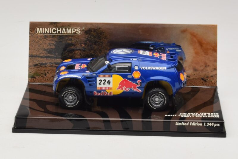 Volkswagen Race Touareg Red Bull #224 B. Saby / Stevenson Dakar Rally 2005 Minichamps 1:43 Volkswagen Race Touareg Red Bull #224 B. Saby / Stevenson Dakar Rally 2005 Minichamps 1:43 436045324 Metal