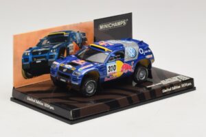 Volkswagen Race Touareg Red Bull #310 J. Kleinschmidt / F. Pons Dakar Rally 2005 Minichamps 1:43 436055310 Metal — billede 2 af 5