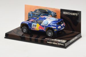 Volkswagen Race Touareg Red Bull #310 J. Kleinschmidt / F. Pons Dakar Rally 2005 Minichamps 1:43 436055310 Metal — billede 3 af 5