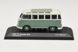 Volkswagen T1 Samba Bus Turkisblå Hvid Minichamps 1:43 430052306 Metal