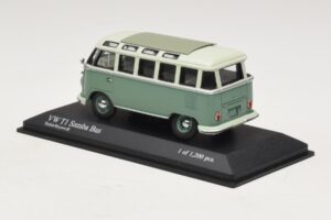 Volkswagen T1 Samba Bus Turkisblå Hvid Minichamps 1:43 430052306 Metal — billede 3 af 4