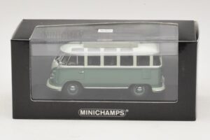Volkswagen T1 Samba Bus Turkisblå Hvid Minichamps 1:43 430052306 Metal — billede 4 af 4