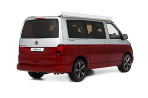 Volkswagen T6.1 California Ocean Tornado Red / Reflex Silver Otto 1:18 OT1342 Resin — billede 2 af 5