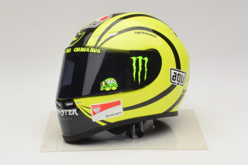 AGV Hjelm V. Rossi MotoGP Valencia Test 2009 Minichamps 1:2 327100066 Metal