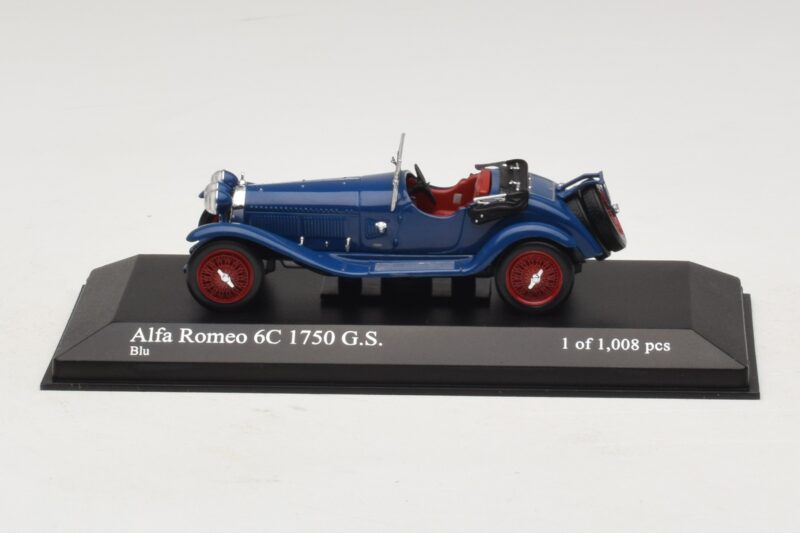 Alfa Romeo 6C 1750 G.S. Blå Minichamps 1:43 Alfa Romeo 6C 1750 G.S. Blå Minichamps 1:43 400120431 Metal