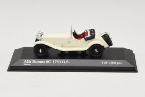 Alfa Romeo 6C 1750 G.S. Hvid Minichamps 1:43 Alfa Romeo 6C 1750 G.S. Hvid Minichamps 1:43 400120430 Metal