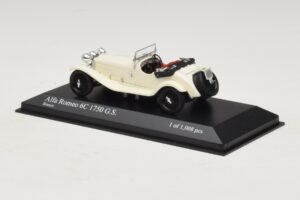 Alfa Romeo 6C 1750 G.S. Hvid Minichamps 1:43 400120430 Metal — billede 3 af 5