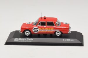 Alfa Romeo Giulia ONS Rennstreckensicherung 1973 Minichamps 1:43 Alfa Romeo Giulia ONS Rennstreckensicherung 1973 Minichamps 1:43 400120994 Metal