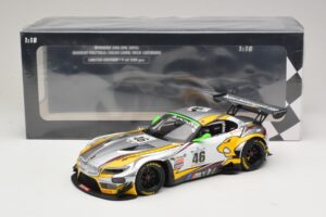 BMW Z4 GT3 #46 M. Palttala / L. Luhr 24 Hours of Spa Winner 2015 Minichamps 1:18 151152346 Metal — billede 6 af 6
