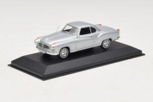 Borgward Isabella Coupé Sølv Minichamps 1:43 400096031 Metal — billede 2 af 5